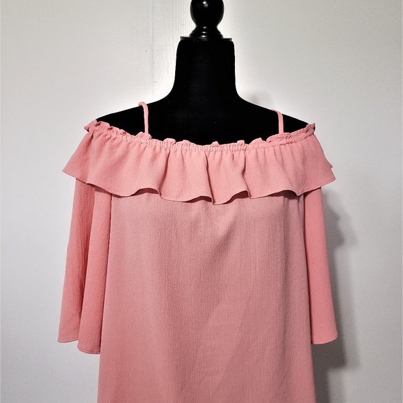 Wrangler Pink Off-Shoulder Blouse - Picture 4 of 9